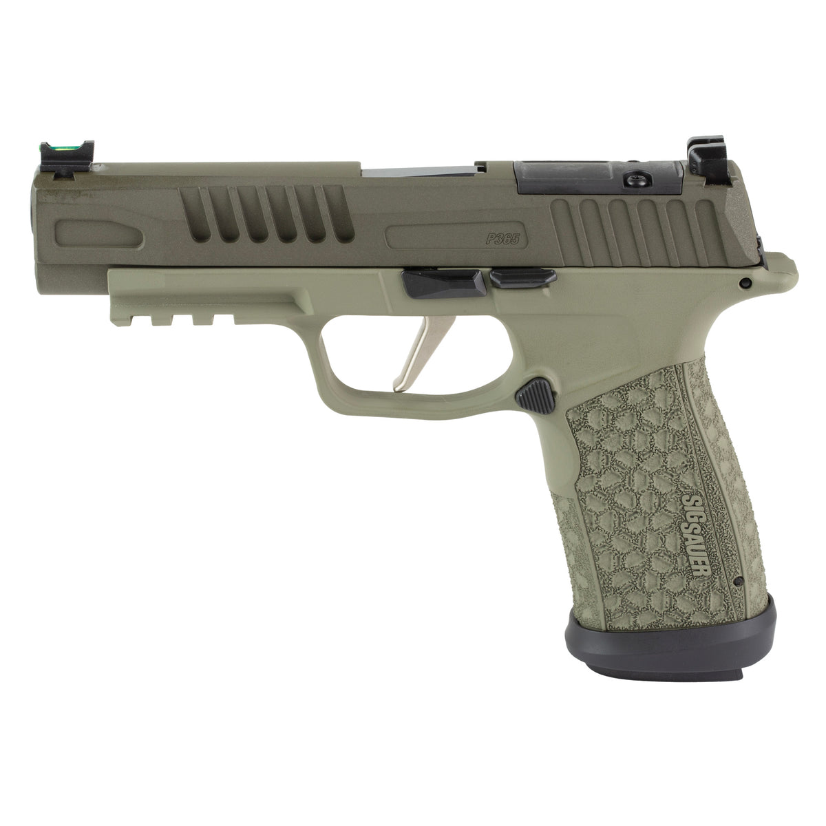 Sig Sauer P365 FUSE - 9MM 4.3" 21rd (Custom 2-Tone Green Cerakote Finish by Shark Coast Tactical)