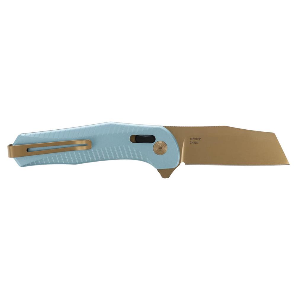 SOG KNIFE 3.4in Blade DIVERGE XR / LIGHT BLUE + GOLD BLISTER PACK FOLDING