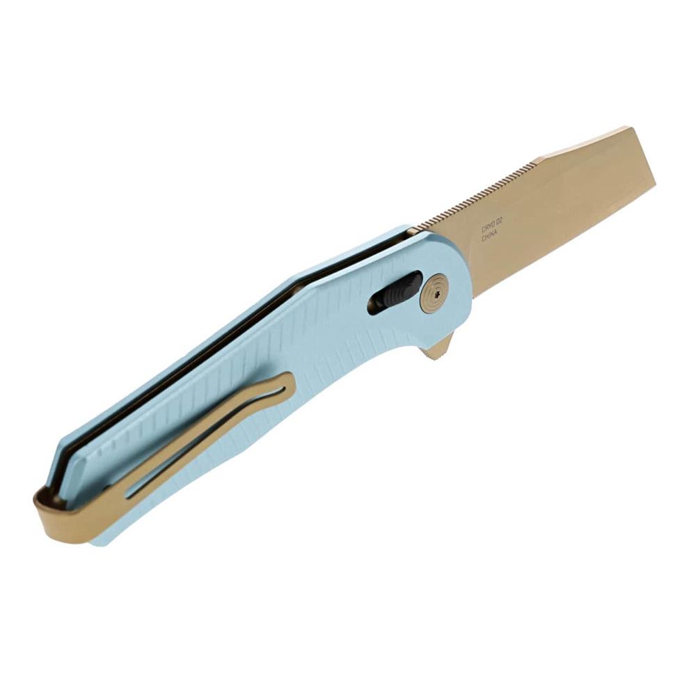 SOG KNIFE 3.4in Blade DIVERGE XR / LIGHT BLUE + GOLD BLISTER PACK FOLDING