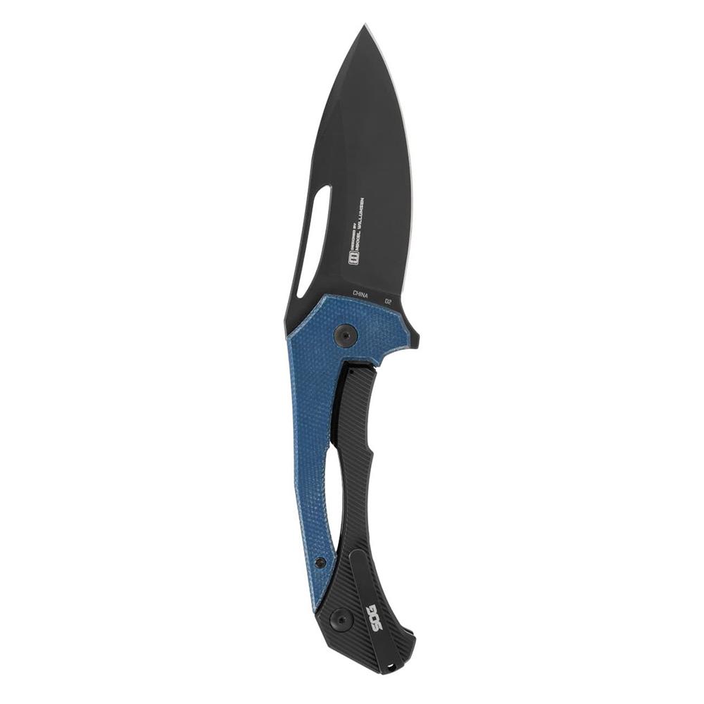 SOG KNIFE 3.4in Blade BULWARK FL / BLUE + SATIN / PRESENTATION BOX FOLDING