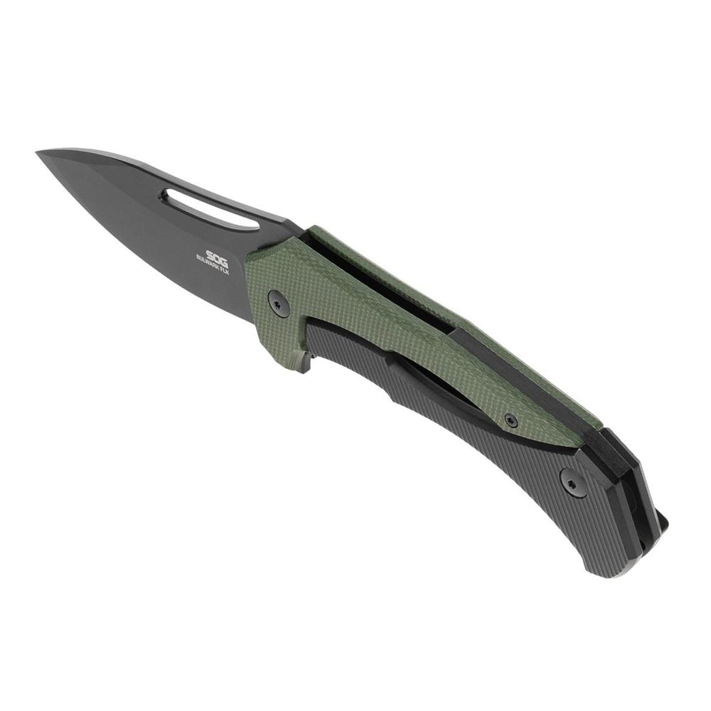 SOG KNIFE 3.7in Blade BULWARK FL / OD GREEN/SATIN PRESENTATION BOX FOLDING