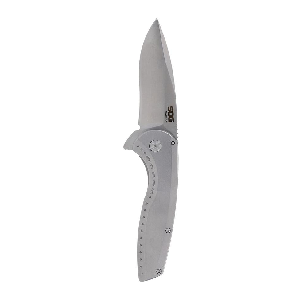 SOG AEGIS FLK 2.0 3.5'' DROP POINT BLADE BLISTER PACK STONEWASH
