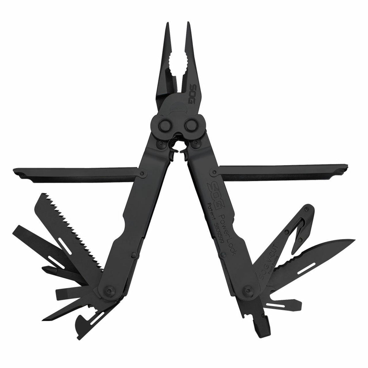 POWERLOCK EOD with  V-CUTTER - BLACK OXIDE - NYLON SHEATH