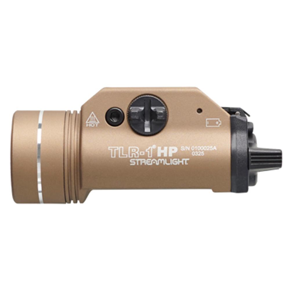 Streamlight TLR-1 HP w/rail locating keys & (2) CR123A lithium battery FDE