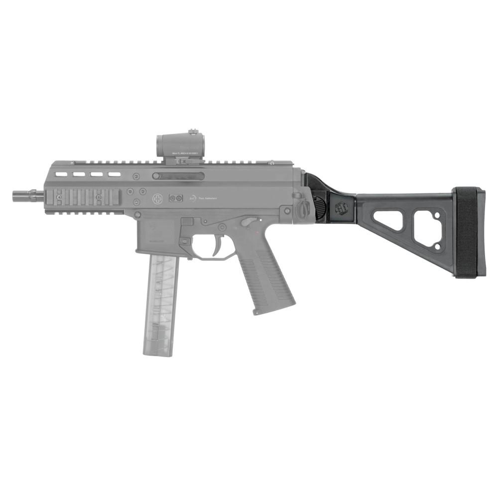 SBT SIDE FOLDING BRACE, BLK, SBT LOGO, FITS B&T APC + HK UMP