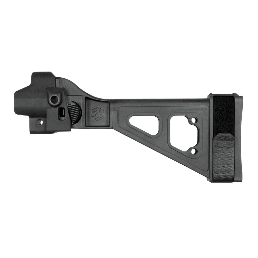 SBT5 SIDE FOLDING BRACE, BLK, POLY HOUSING, SBT LOGO, COMPLETE