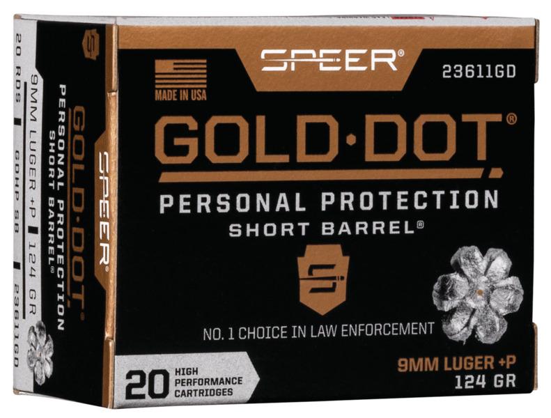 SPEER 9MM +P 124 GR HP SHORT BARREL 20rd