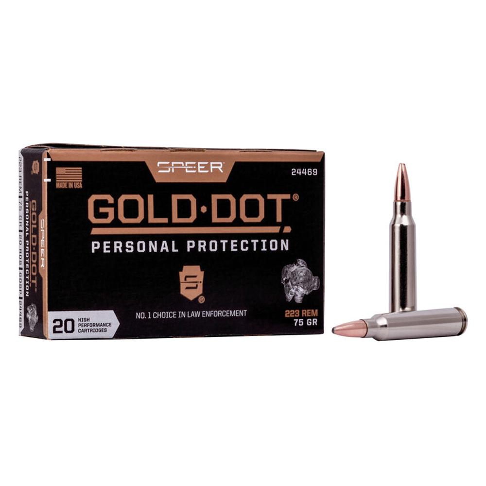 SPEER GOLD DOT 223 REM 75GR AMMO 20RD