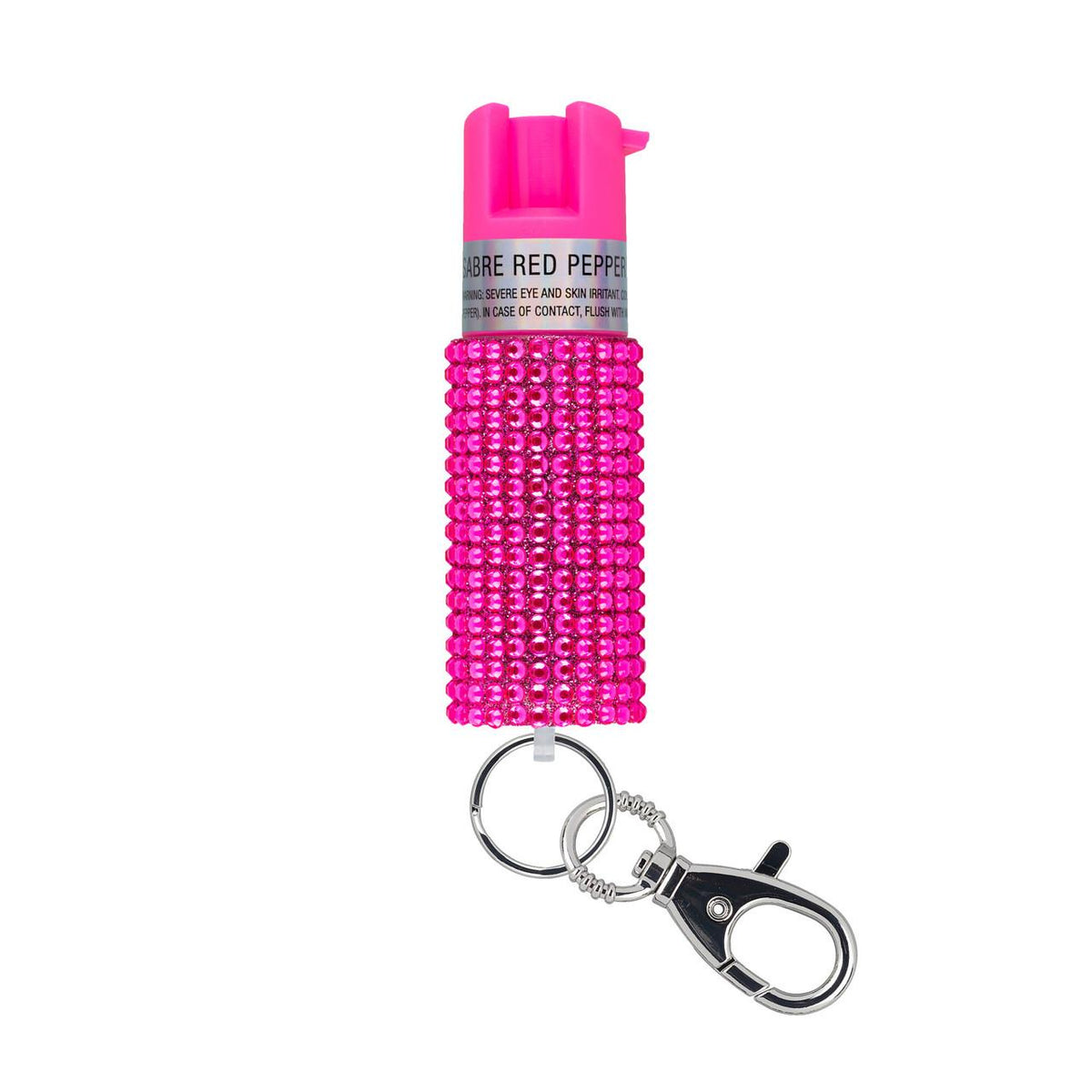 SABRE Jeweled Pepper Spray w/ Key Ring, Pink