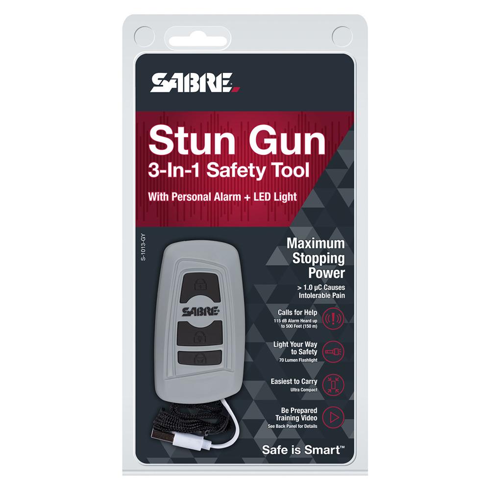 SABRE 1.154 UC GRAY STUN GUN + 115 DB ALARM