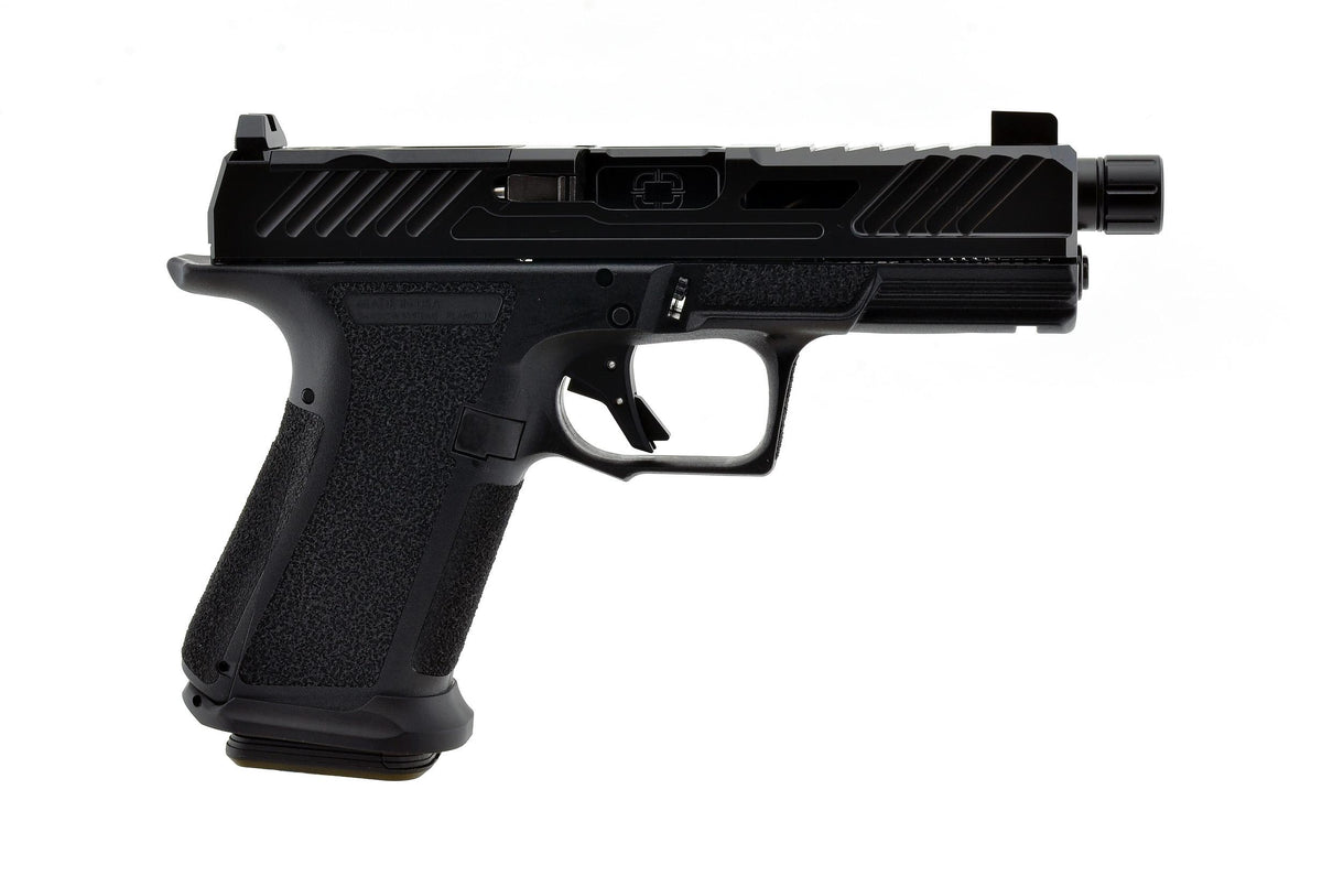 MR920 9mm Blk Elite Slide Optic DLC Spiral Threaded  DLC Grn Trit