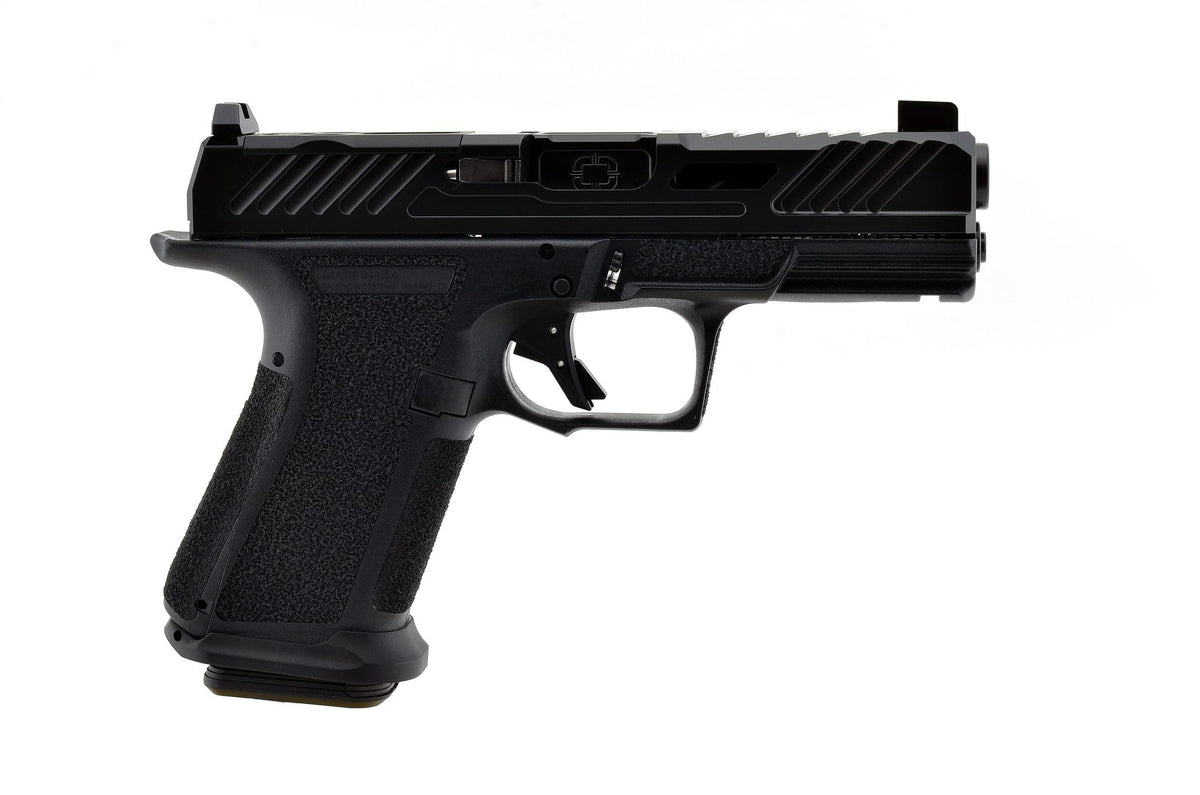 MR920 9mm Blk Elite Slide Optic DLC Spiral unth  DLC Grn Trit