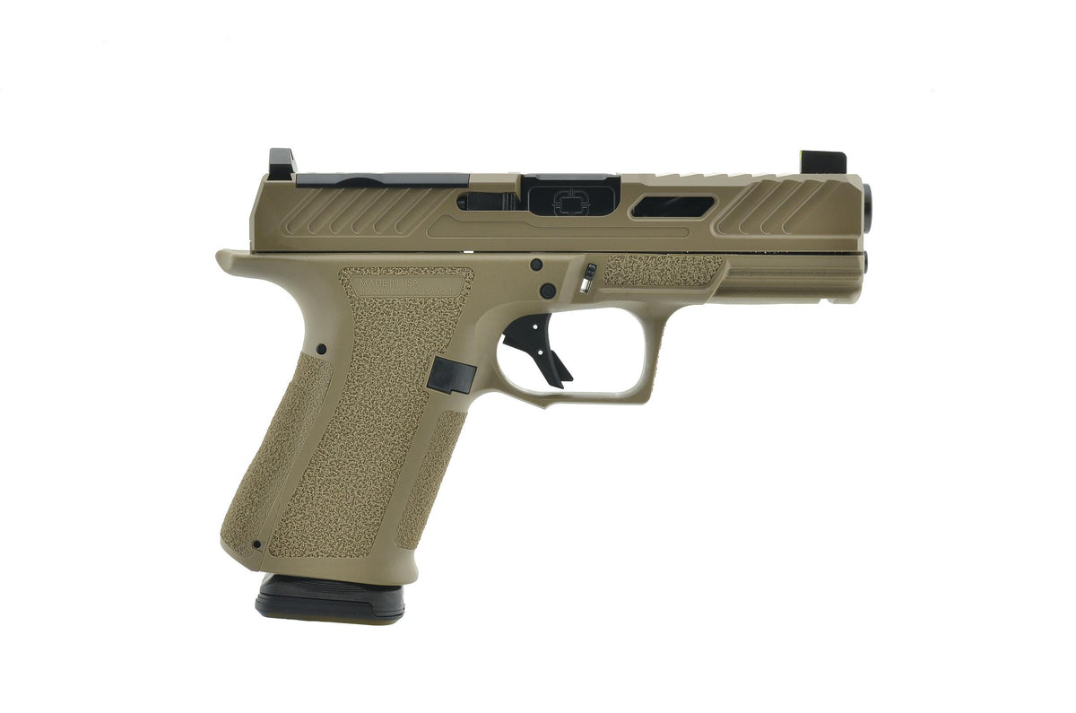 MR920 9mm FDE Elite Slide Optic DLC Spiral unth  DLC Grn Trit