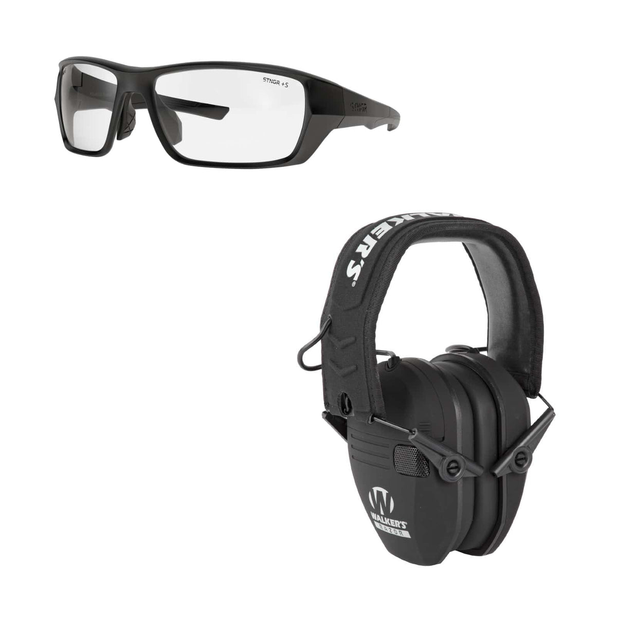 STNGR Alpine Ballistic Glasses + Walker's Electronic Earmuffs