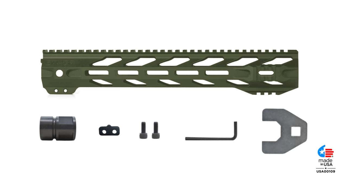 Open Box Return - STNGR RPTR® Free Float AR-15 Handguard - M-LOK - 4 Colors & Lengths Available - Od-green-2, 13-5-inch