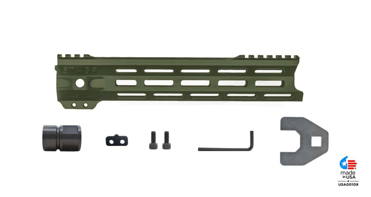 Open Box Return - STNGR VLCN® Free Float AR-15 Handguard - M-LOK - 3 Lengths & Colors - 10-5-inch, Od-green-2