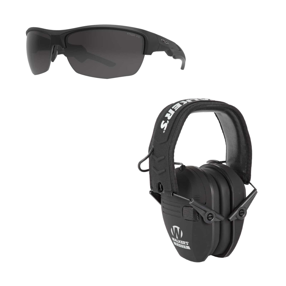 STNGR Hi-Speed Ballistic Glasses + Walker's Electronic Earmuffs