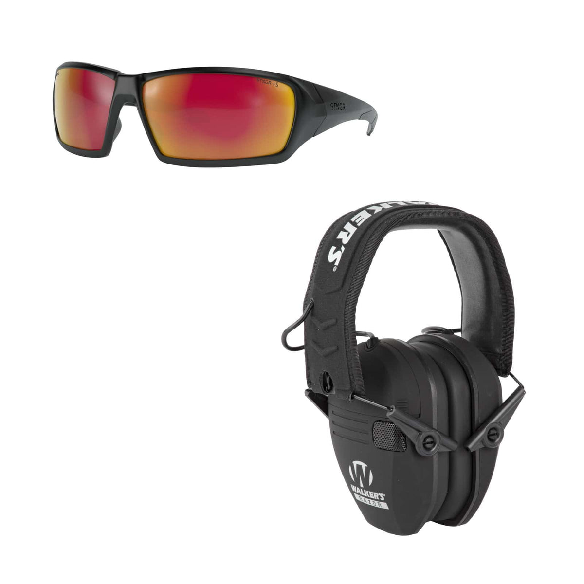 STNGR Ridge Ballistic Glasses + Walker's Electronic Earmuffs