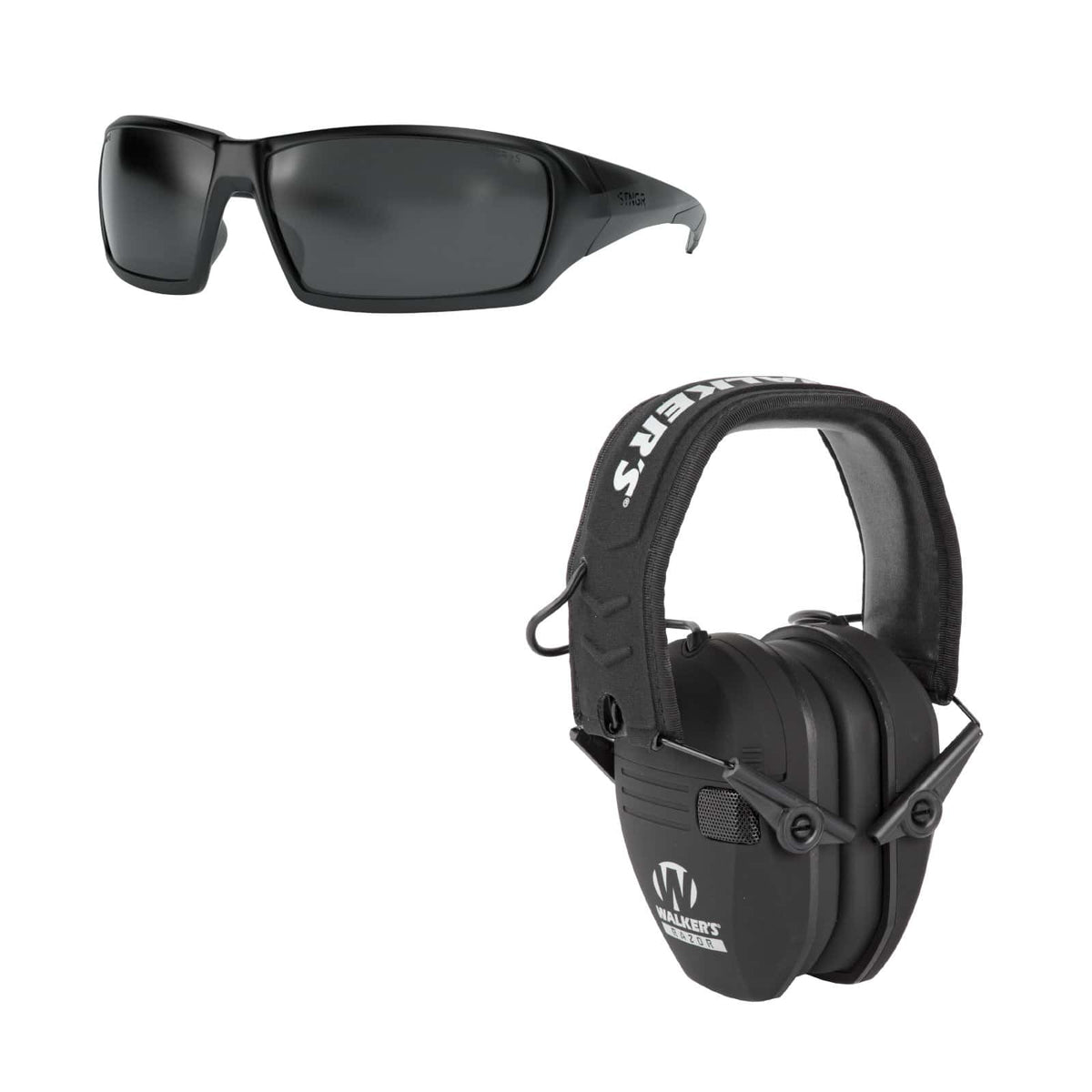 STNGR Ridge Ballistic Glasses + Walker's Electronic Earmuffs
