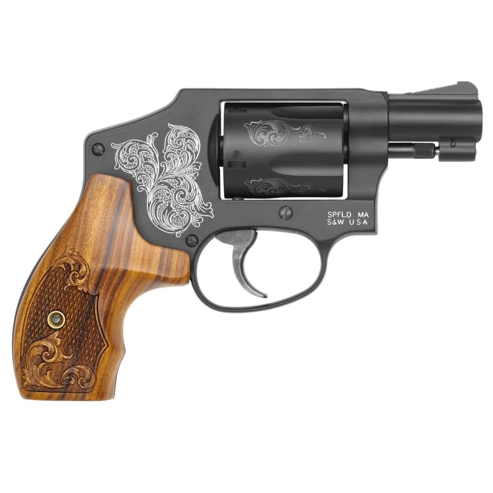 M442 CENTENNIAL AIRWEIGHT 38SP 2 W/ENGRAVED WOOD GRIP