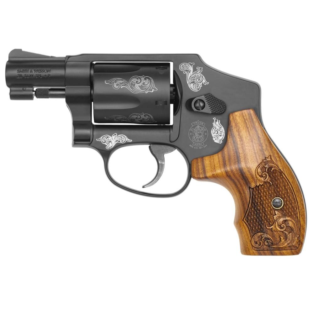 M442 CENTENNIAL AIRWEIGHT 38SP 2 W/ENGRAVED WOOD GRIP