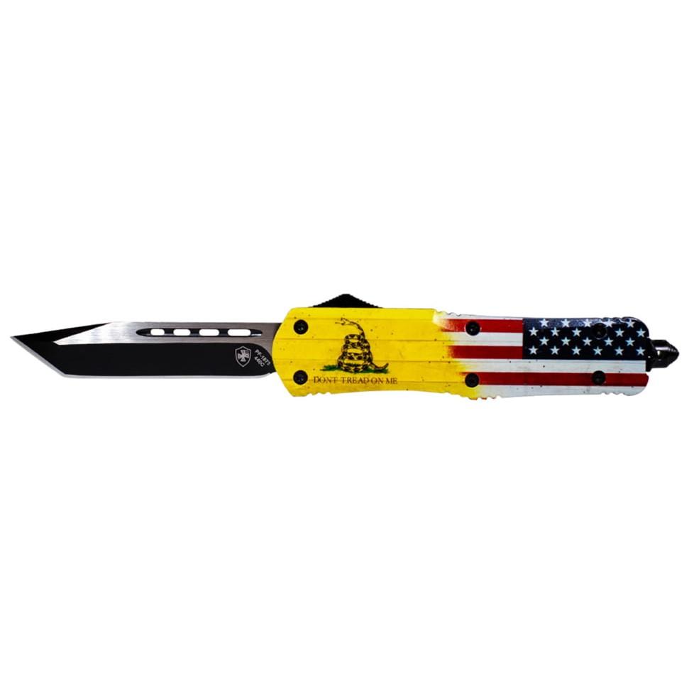 Templar Knives Large Don't Tread on Me Tanto Black