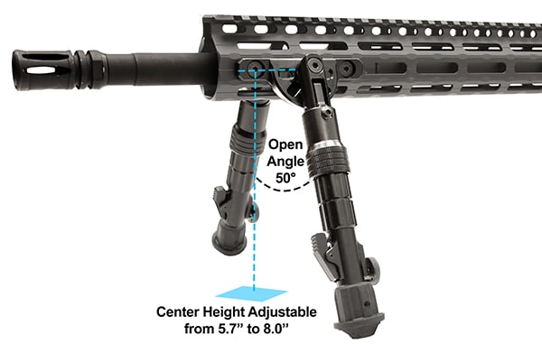 UTG Recon Flex Bipod for M-LOK Rail Systems