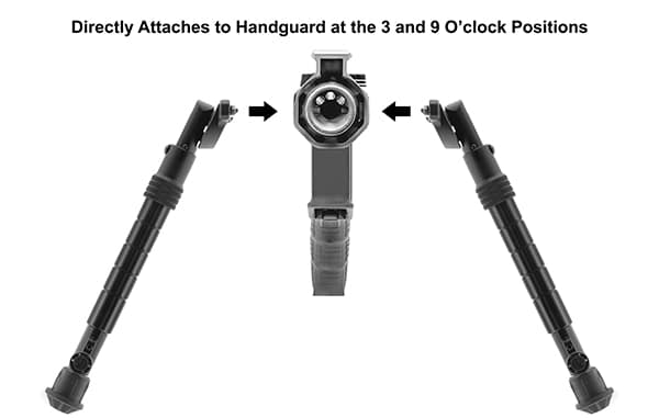 UTG Recon Flex M-LOK Bipod - 8.0 Inch to 11.8 Inch Center Height