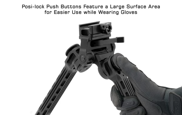 UTG Big Bore Full Stability Bipod - 9.0 inch to 14.0 inch Center Height