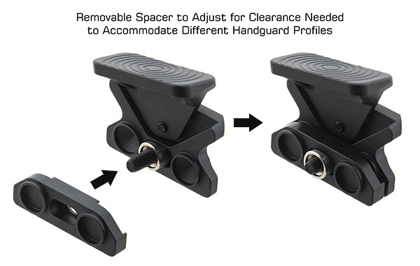 UTG Angled Index Mount Thumb Rest - M-LOK - Clearance Adjustable