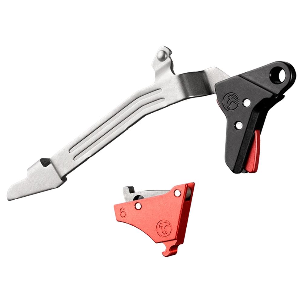 ALPHA GLOCK GEN 6 TRIGGER - FITS G17/19/45 - RED SAFETY BLADE & SEAR - 3lb