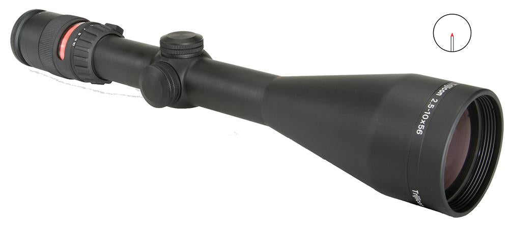 AccuPoint 2.5-10x56 Riflescope w/ BAC, Red Triangle Post Reticle, 30mm Tube