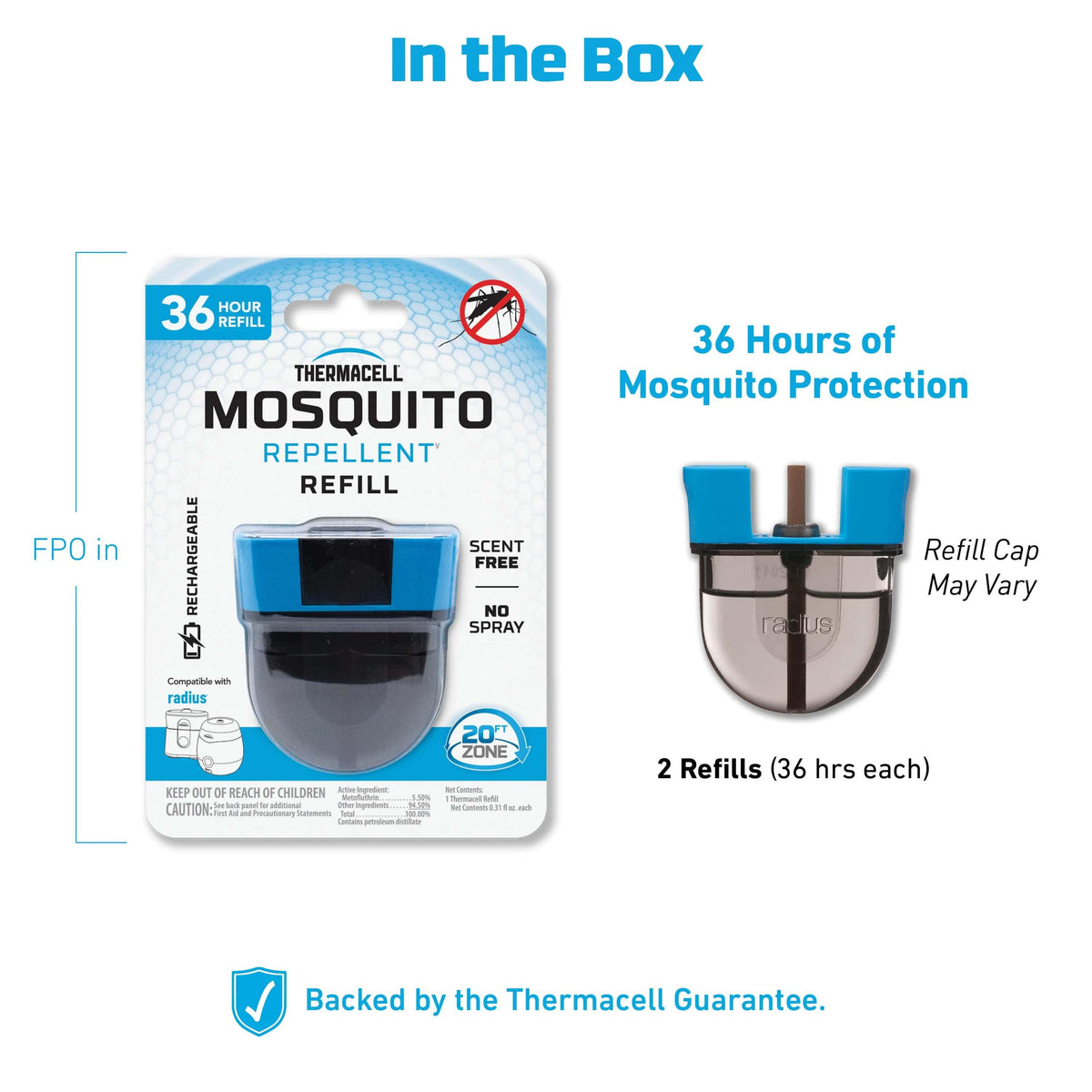 Thermacell Rechargeable Mosquito Repellent Refill - 36 HR Twin Pack