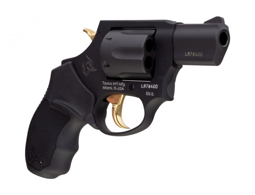 856 Ultra Lite 38Spl BK 2 6 Rds Gold Accents