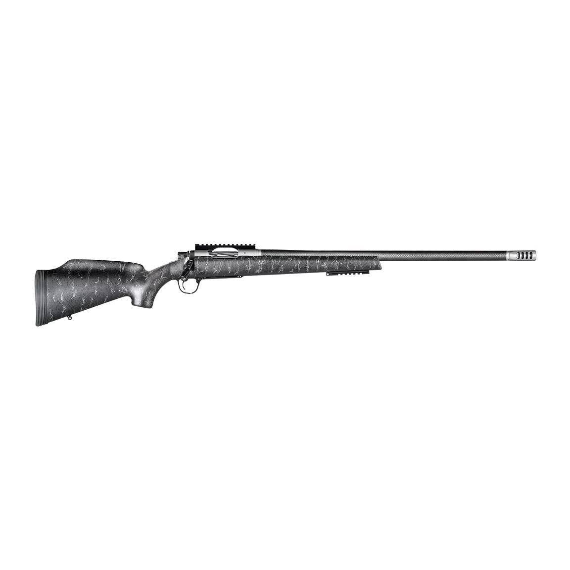TRAVERSE 338 Lapua Mag 27in CF SS act./CF Brl Blk w/gry web Stk