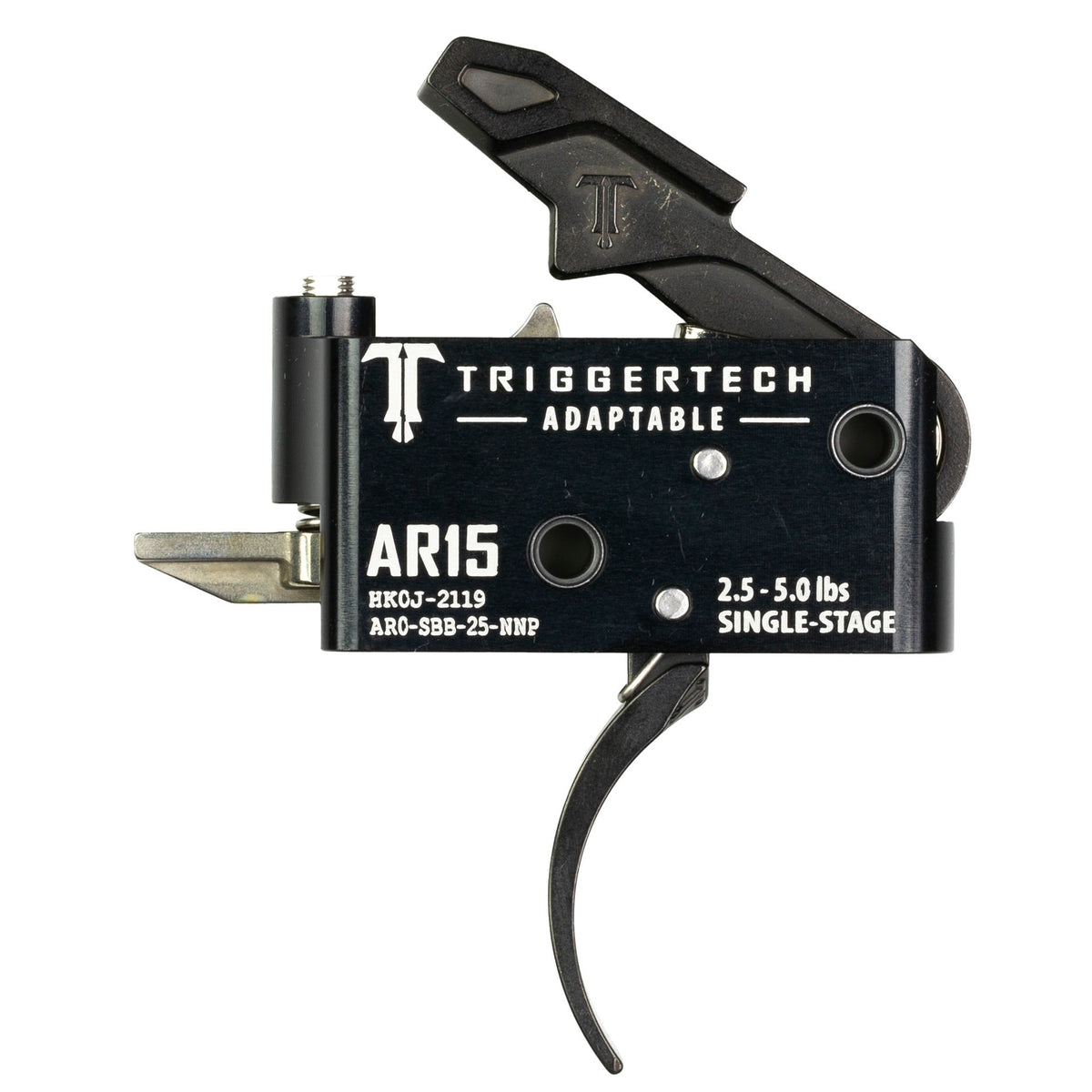 TriggerTech Adaptable Adjustable 2.5lb - 5lb Single-Stage AR-15 Trigger - Flat or Curved