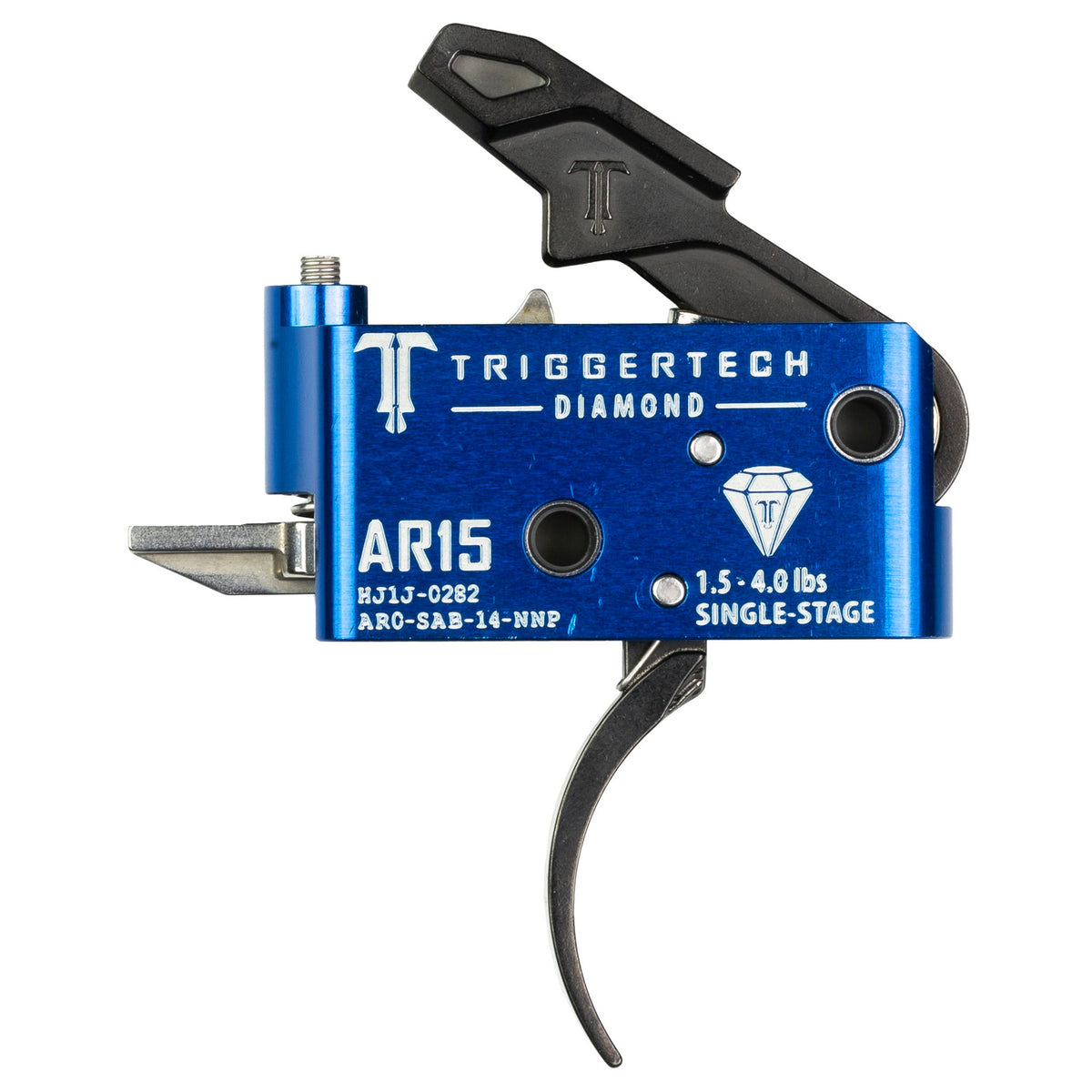 TriggerTech Diamond Adjustable 1.5lb - 4lb Single Stage AR-15 Trigger - Flat or Curved
