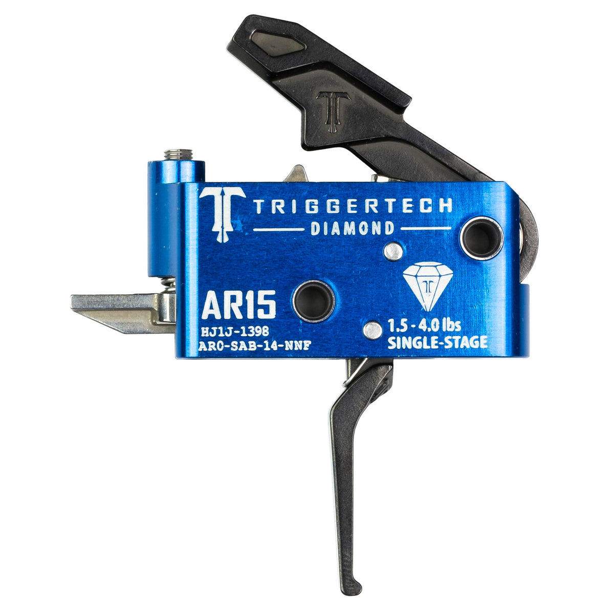 TriggerTech Diamond Adjustable 1.5lb - 4lb Single Stage AR-15 Trigger - Flat or Curved
