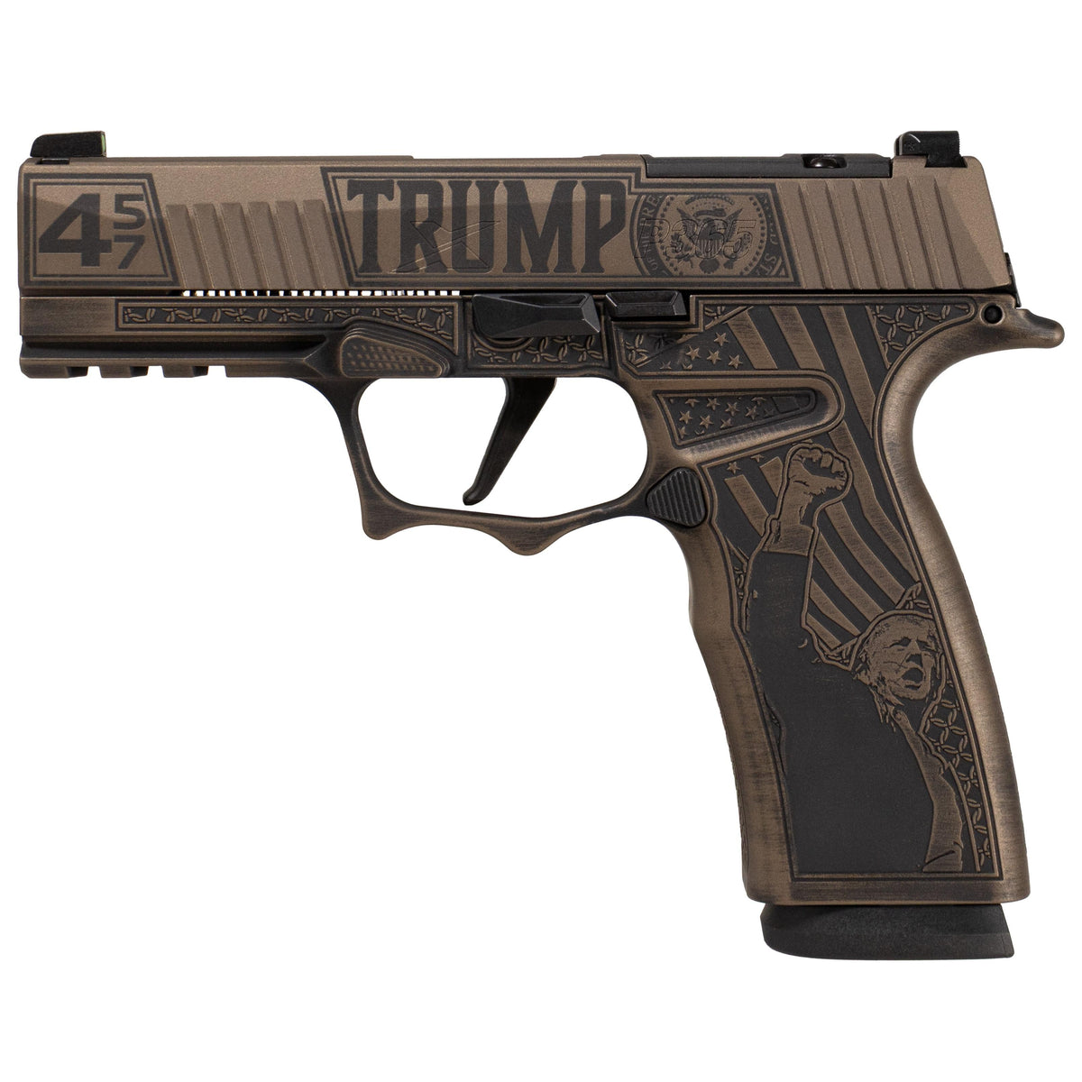 SIG P365 XMACRO TACOPS 9MM 3.7 Brl - (4) 17rd Steel Mags-Trump