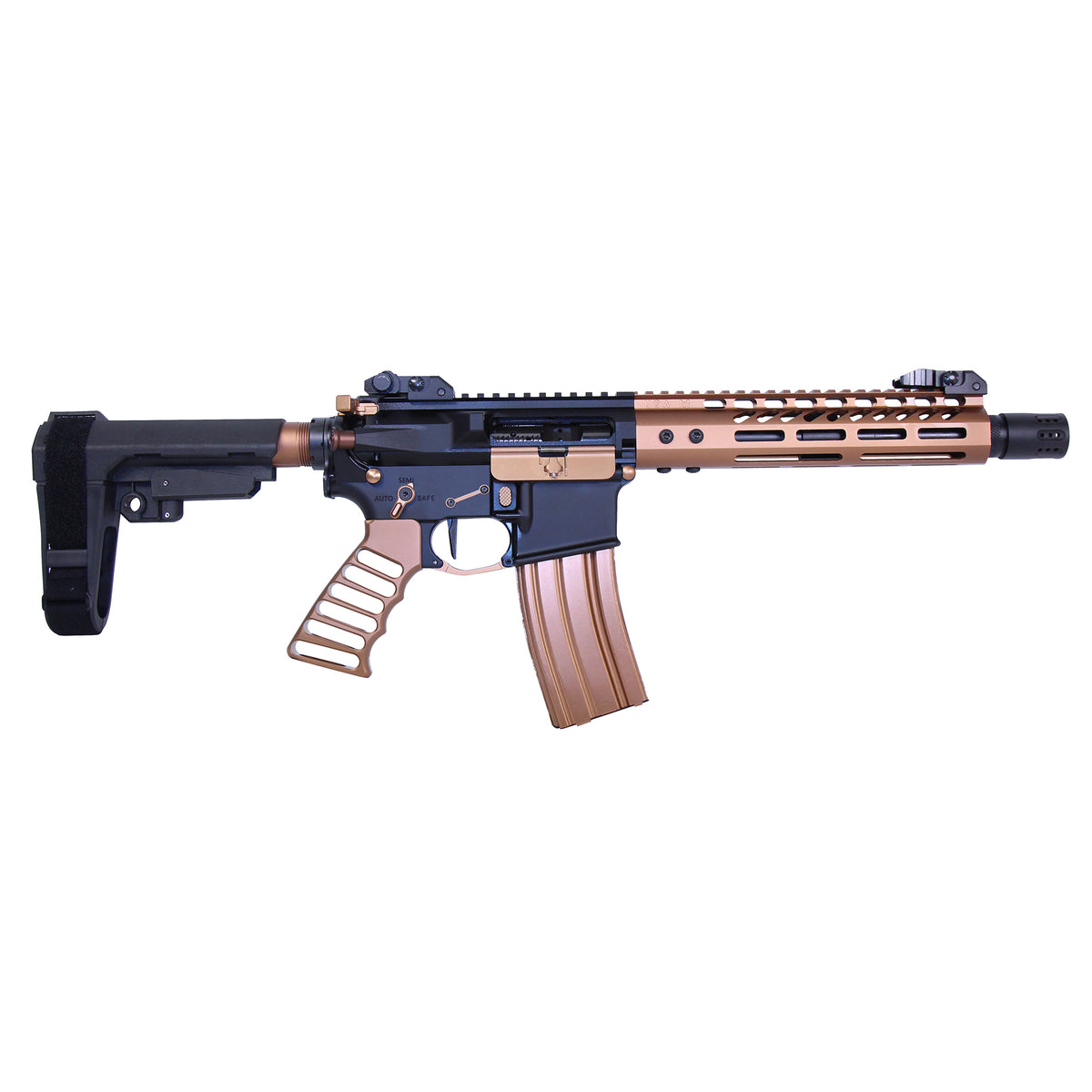 AR-15 9″ Pistol Brace Build Kit With Milspec Buffer Tube