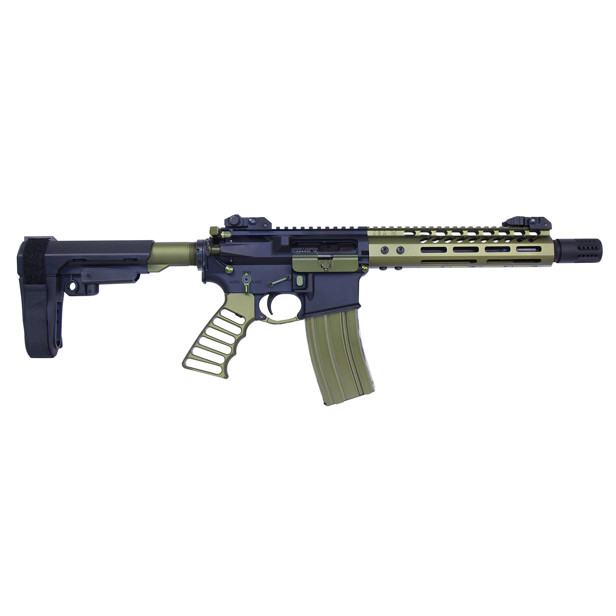 AR-15 9″ Pistol Brace Build Kit With Milspec Buffer Tube