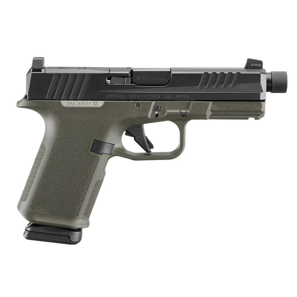 Ruger RXM 9mm 15Rd 4.5In TB ODG Poly Frame Frnt NS