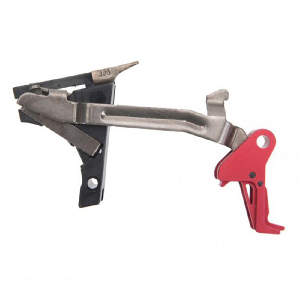 GLOCK TRIGGER KIT, FLAT TRIGGER 9MM, SLIMLINE, G43, RED