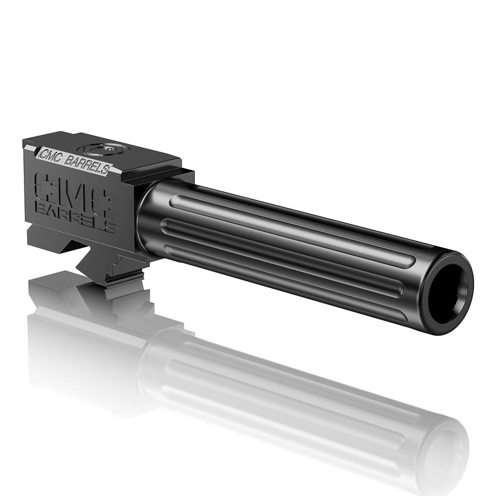 CMC Glock 19 Fluted Barrel - Non Threaded DLC BLACK HxBN
