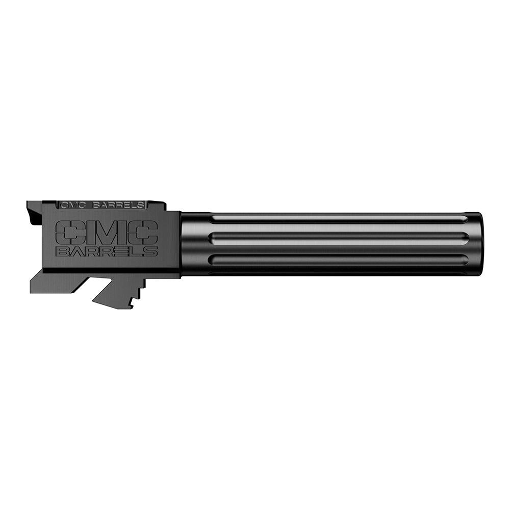 CMC Glock 19 Fluted Barrel - Non Threaded DLC BLACK HxBN