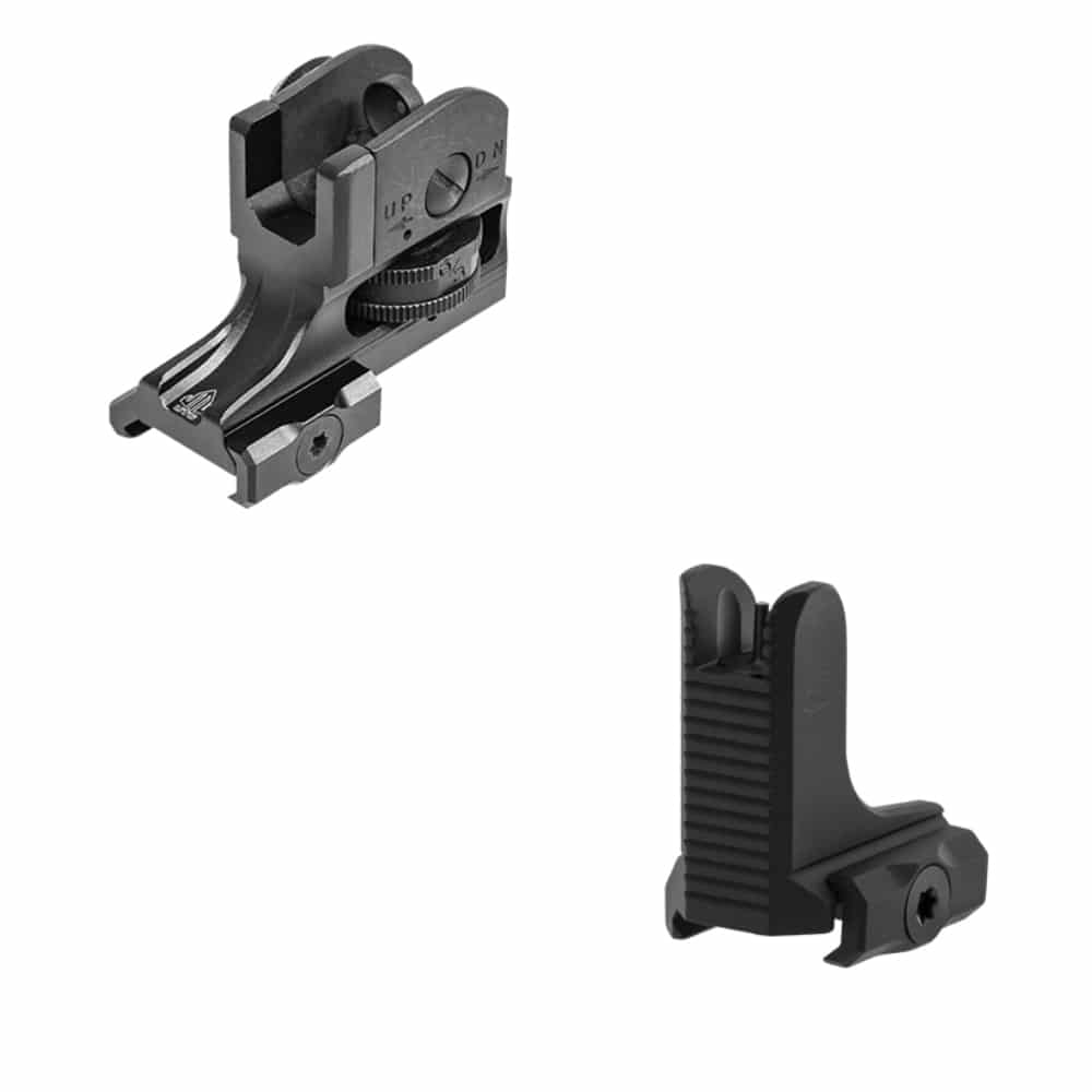 UTG Super Slim Fixed AR-15 Iron Sight Set - Front and Rear