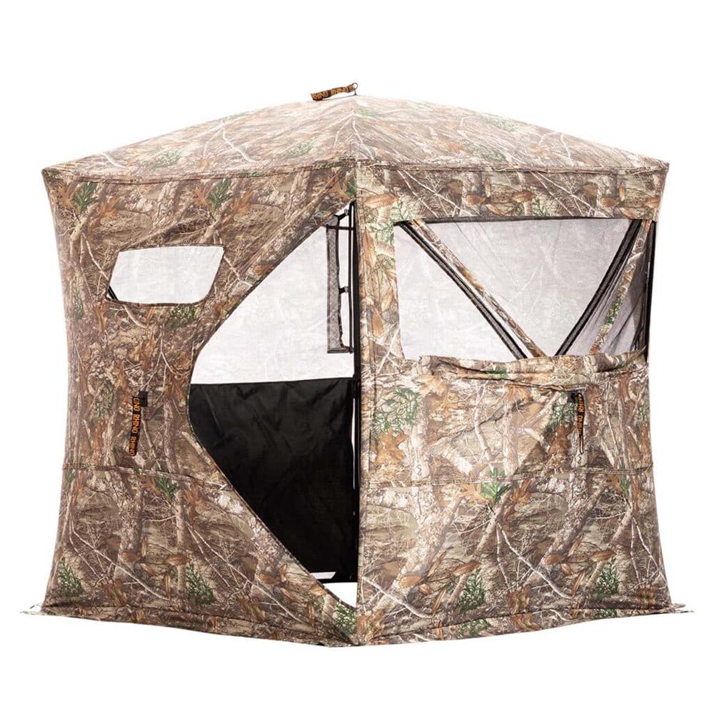 Rhino Blind 180 MBL-180 Degree See Through w/ Double Mesh Mossy Oak BL 150D