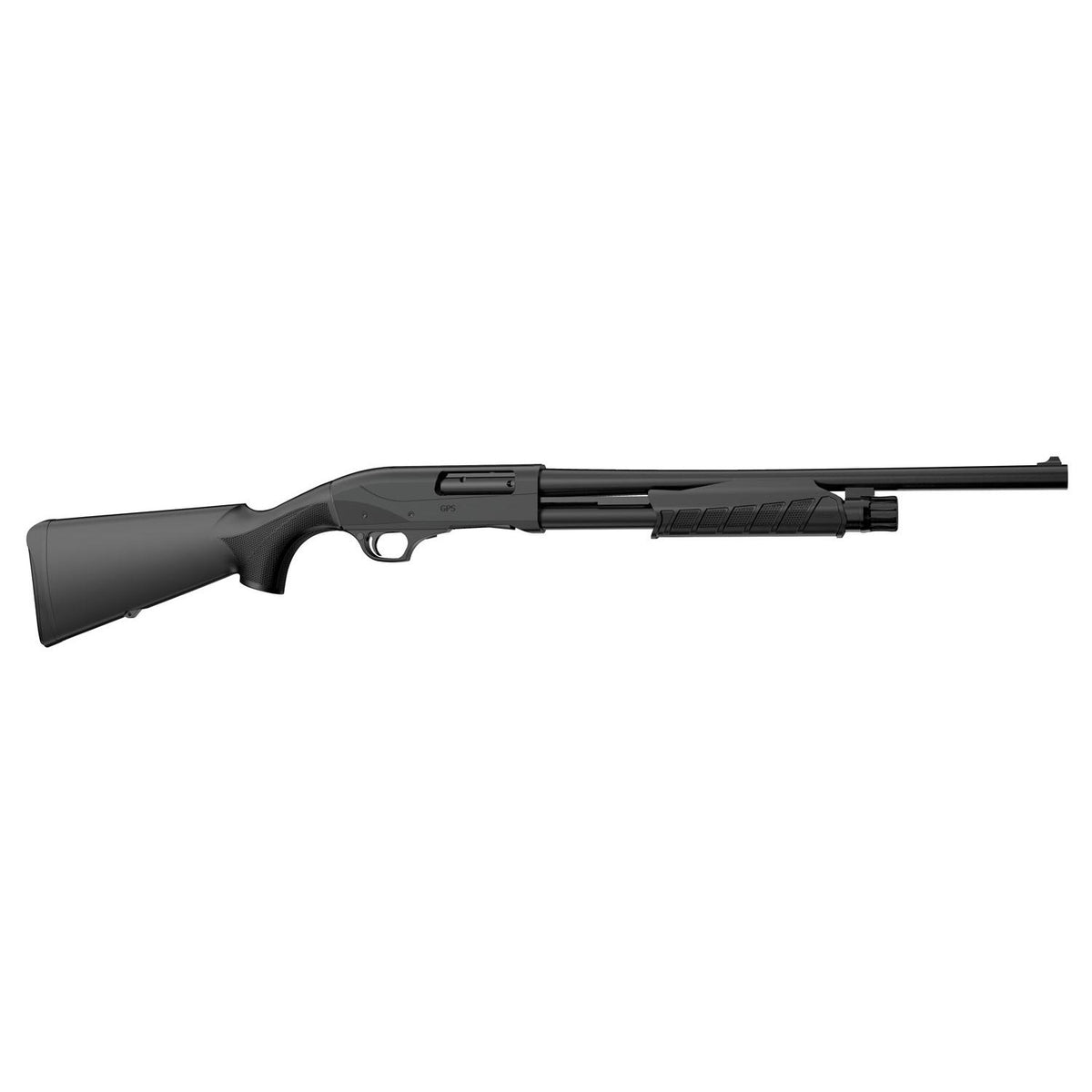 GPS Tactical Pump, 12ga/ 3in, 18.5in, Matte Blued/ Blk Synthetic