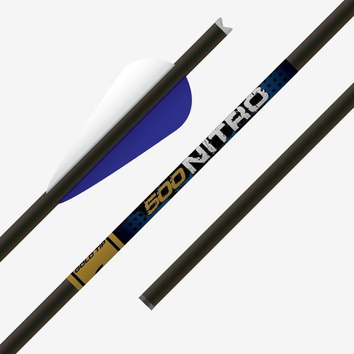 Gold Tip Nitro Crossbow Bolt 22in - Moon Nocks - 4in Duravanes - 1/2dz