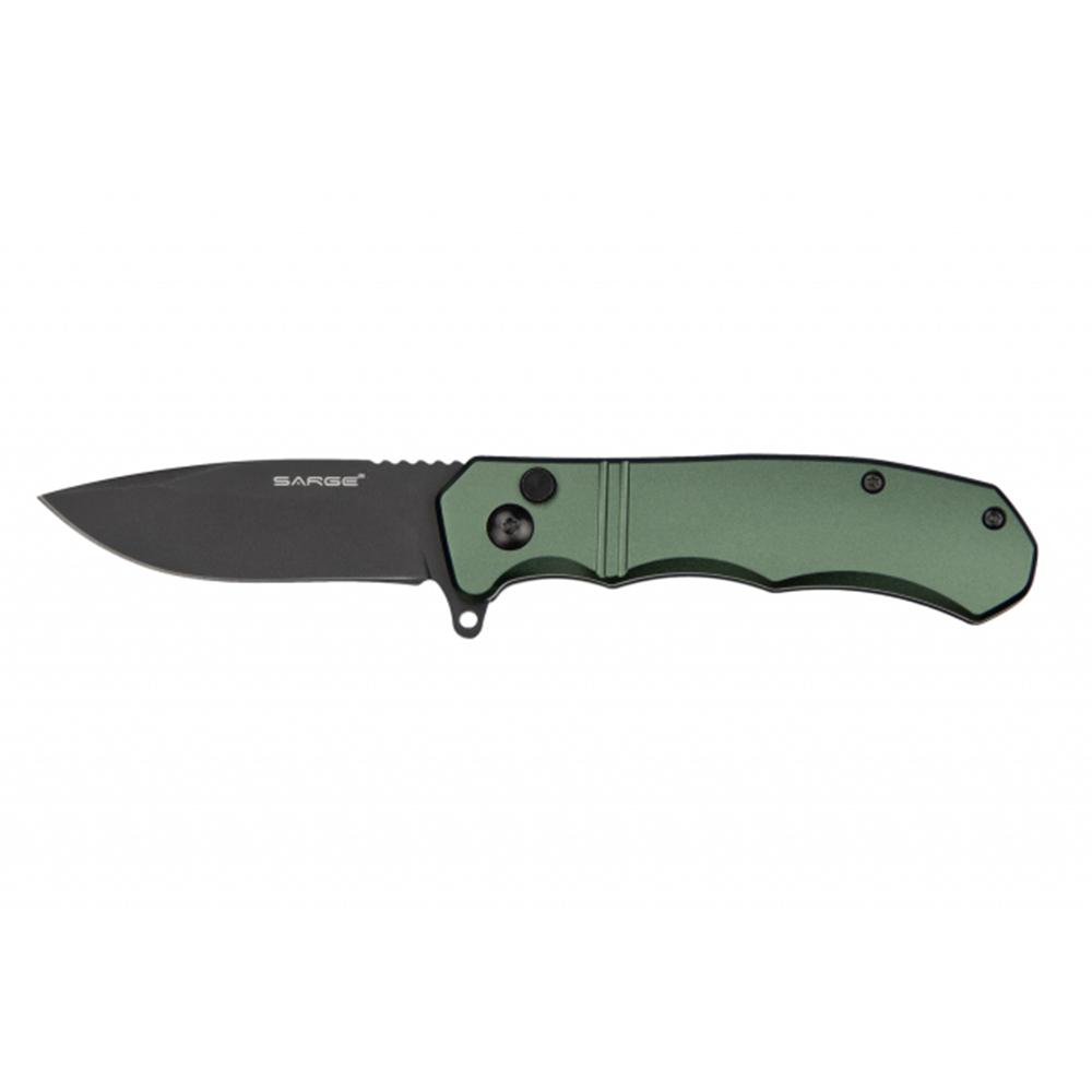 SARGE COMMAND - ARMY GREEN TURBO LOCK FOLDER 3 BLADE